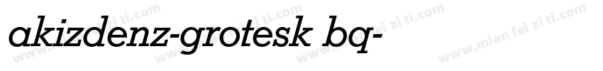 akizdenz-grotesk bq字体转换